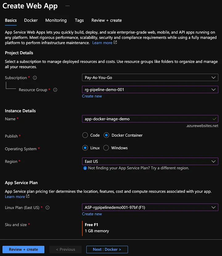 Create Web App