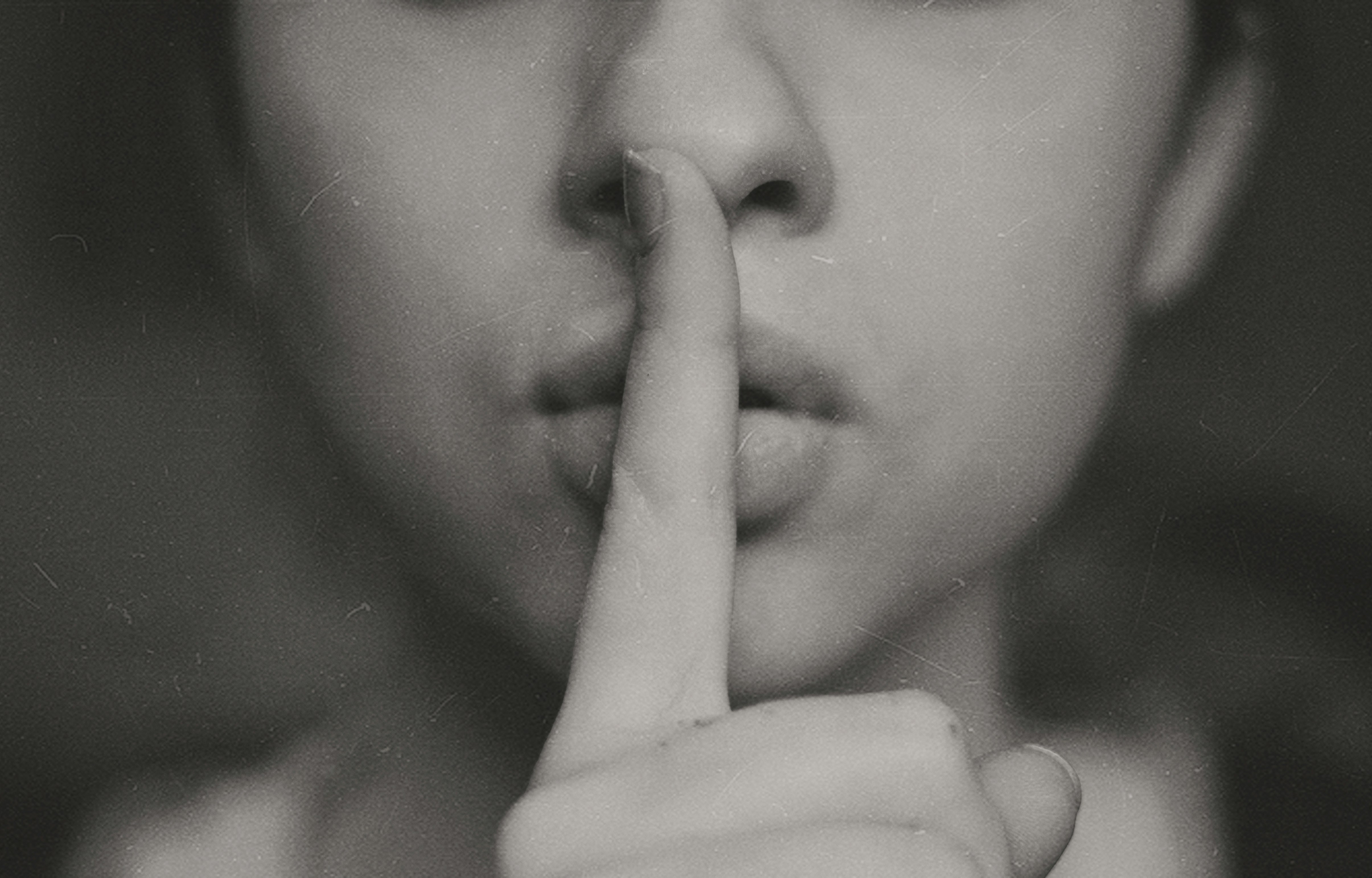 Woman shushing