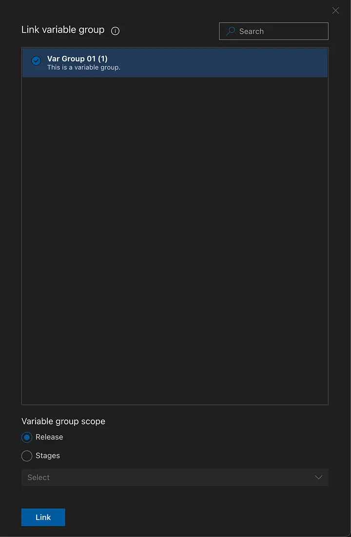 Use variable group in a release pipeline, part 2.