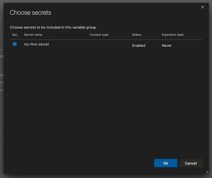 Create a new variable group, part 3.